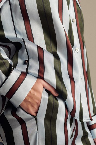 Italian Stripes Silk Pyjama Set